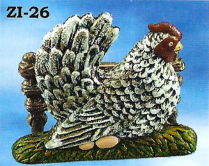 Cast Iron Hen Letter or Napkin Holder (ZI-26)